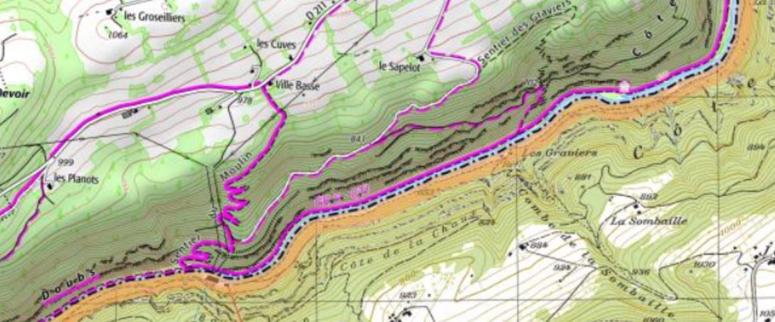 doubs en aval du barrage Moron
